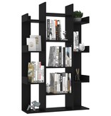 VidaXL Boekenkast 86x25,5x140 cm bewerkt hout zwart