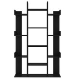 VidaXL Boekenkast 86x25,5x140 cm bewerkt hout zwart