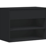 VidaXL Schoenenbank 60x30x45 cm bewerkt hout zwart