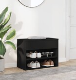 VidaXL Schoenenbank 60x30x45 cm bewerkt hout zwart