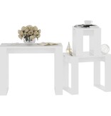 VidaXL Bijzettafels 3 st wit bewerkt hout