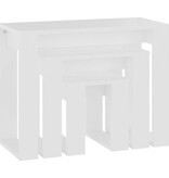 VidaXL Bijzettafels 3 st wit bewerkt hout