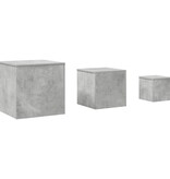 VidaXL Bijzettafels 3 st bewerkt hout betongrijs