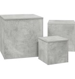 VidaXL Bijzettafels 3 st bewerkt hout betongrijs