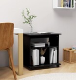 VidaXL Kast verrijdbaar 60x45x60 cm spaanplaat zwart