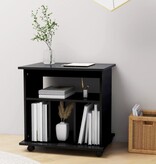 VidaXL Kast verrijdbaar 60x45x60 cm spaanplaat zwart