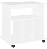 VidaXL Kast verrijdbaar 60x45x60 cm spaanplaat wit
