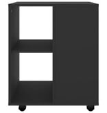 VidaXL Kast verrijdbaar 60x53x72 cm spaanplaat zwart