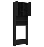 VidaXL Wasmachinekast 64x25,5x190 cm zwart