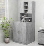 VidaXL Wasmachinekast 70,5x25,5x90 cm betongrijs