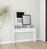 VidaXL Wandtafel 105x30x80 cm bewerkt hout hoogglans wit