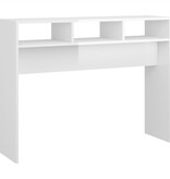 VidaXL Wandtafel 105x30x80 cm bewerkt hout hoogglans wit