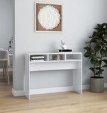 VidaXL Wandtafel 105x30x80 cm bewerkt hout hoogglans wit