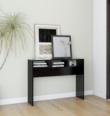VidaXL Wandtafel 105x30x80 cm spaanplaat zwart