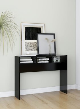 VidaXL Wandtafel 105x30x80 cm spaanplaat zwart