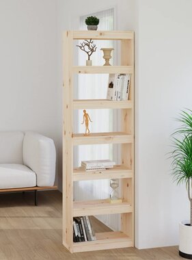 VidaXL Boekenkast/kamerscherm 60x30x199,5 cm massief grenenhout