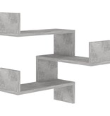 VidaXL Hoekwandschap 40x40x50 cm spaanplaat betongrijs
