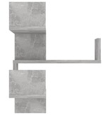VidaXL Hoekwandschap 40x40x50 cm spaanplaat betongrijs