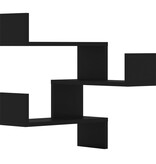VidaXL Hoekwandschappen 2 st 40x40x50 cm spaanplaat zwart