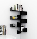 VidaXL Hoekwandschappen 2 st 40x40x50 cm spaanplaat zwart