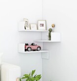 VidaXL Hoekwandschap 40x40x50 cm bewerkt hout wit