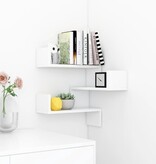 VidaXL Hoekwandschap 40x40x50 cm bewerkt hout wit
