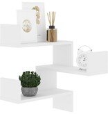 VidaXL Hoekwandschap 40x40x50 cm bewerkt hout wit