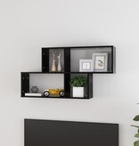 VidaXL Wandschap 100x18x53 cm bewerkt hout zwart