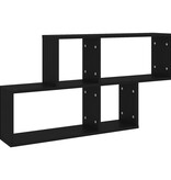 VidaXL Wandschap 100x18x53 cm bewerkt hout zwart