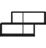 VidaXL Wandschap 100x18x53 cm bewerkt hout zwart