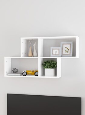 VidaXL Wandschap 100x18x53 cm bewerkt hout wit