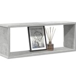 VidaXL Wandschappen kubus 4 st 60x15x23 cm bewerkt hout betongrijs
