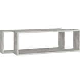 VidaXL Wandschappen kubus 2 st 80x15x26,5 cm spaanplaat betongrijs