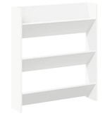 VidaXL Wandschoenenkast 80x18x90 cm spaanplaat wit