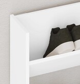 VidaXL Wandschoenenkast 80x18x90 cm spaanplaat wit