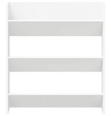 VidaXL Wandschoenenkast 80x18x90 cm spaanplaat wit