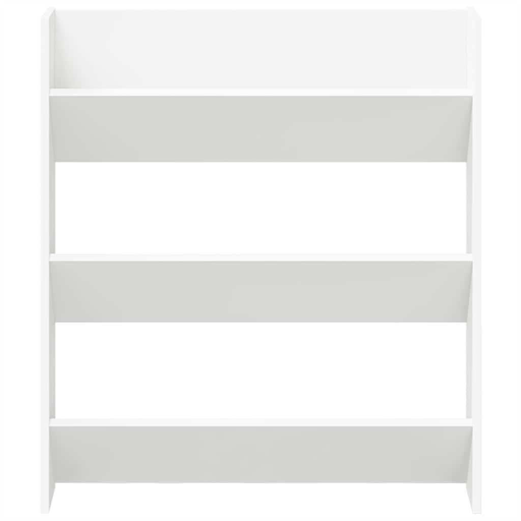 VidaXL Wandschoenenkast 80x18x90 cm spaanplaat wit