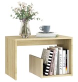 VidaXL Bijzettafel 59x36x38 cm spaanplaat sonoma eikenkleurig