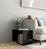 VidaXL Bijzettafel 59x36x38 cm bewerkt hout zwart