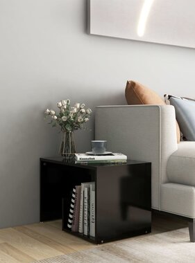 VidaXL Bijzettafel 59x36x38 cm bewerkt hout zwart