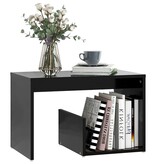 VidaXL Bijzettafel 59x36x38 cm bewerkt hout zwart