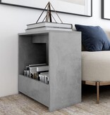 VidaXL Bijzettafel 50x26x50 cm spaanplaat betongrijs