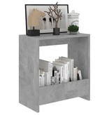VidaXL Bijzettafel 50x26x50 cm spaanplaat betongrijs