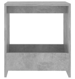 VidaXL Bijzettafel 50x26x50 cm spaanplaat betongrijs