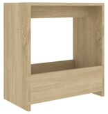 VidaXL Bijzettafel 50x26x50 cm bewerkt hout sonoma eikenkleurig