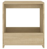 VidaXL Bijzettafel 50x26x50 cm bewerkt hout sonoma eikenkleurig