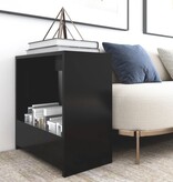 VidaXL Bijzettafel 50x26x50 cm bewerkt hout zwart