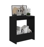 VidaXL Bijzettafel 50x26x50 cm bewerkt hout zwart