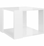 VidaXL Salontafel 40x40x30 cm bewerkt hout hoogglans wit