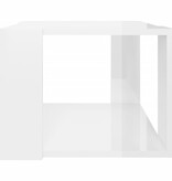 VidaXL Salontafel 40x40x30 cm bewerkt hout hoogglans wit